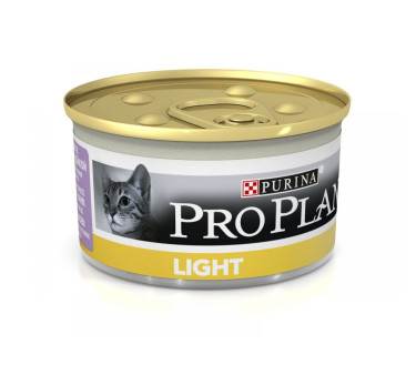 ПРО ПЛАН Влажный корм Purina Pro Plan для кошек с избыточным весом и кошек склонных к полноте, с индейкой, Банка, 85 г
